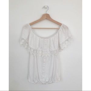 Women’s White Off The Shoulder top